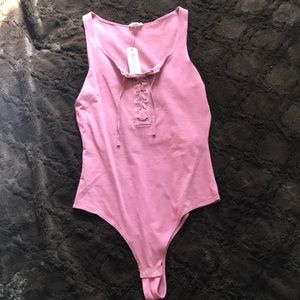 Pink bodysuit from garage, never worn